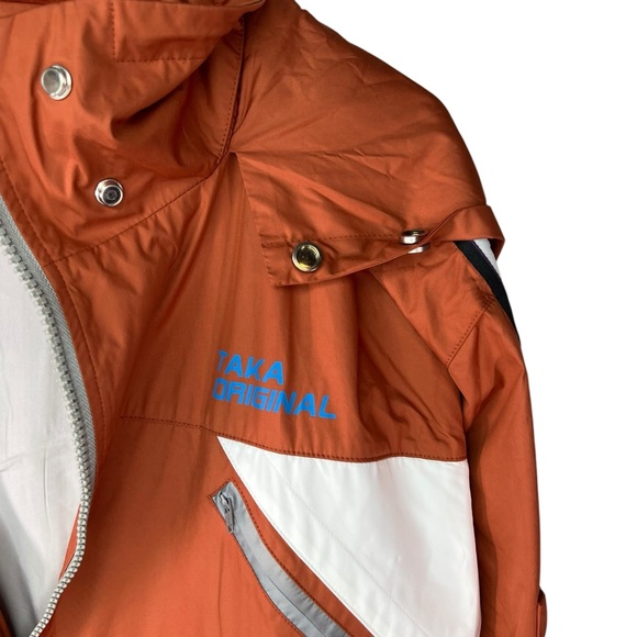 Taka Original Orange Windbreaker Hooded Jacket S - Picture 3 of 6